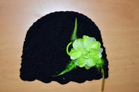 Háčkovaná čiapočka s kvetom, 50 - 158