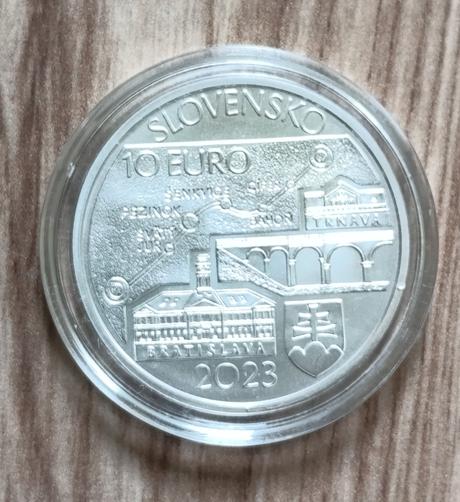 10 euro 2023 slovensko bk, parná železnica bratisl, 