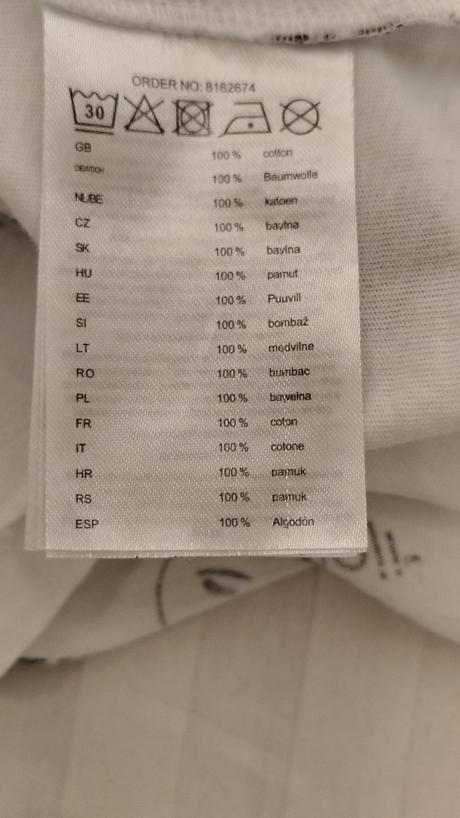 Biele tričko s čiernym motívom emoji, 158-164 cm, 164