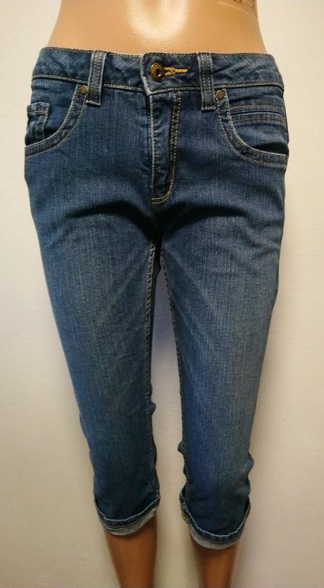 Dámske riflové elastické trištvrťáky, yessica, yessica,s