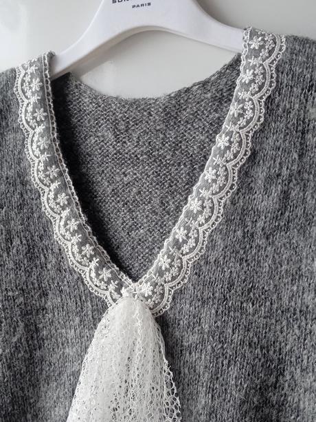 Sivy topik s krajkou, 38 / m