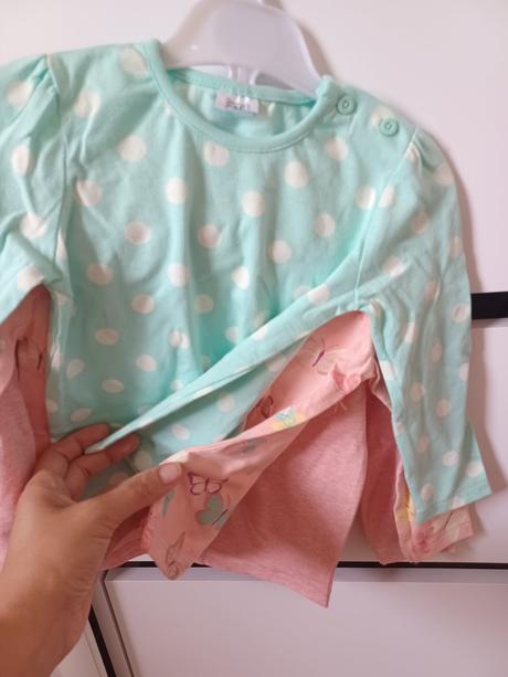 3 tričká s dlhým rukávom, f&f,80