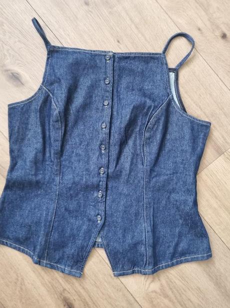 Rifľový top/vesta h&m veľ. 42, h&m,42