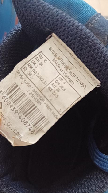 Chlapčenské turistické topánky, quechua,36