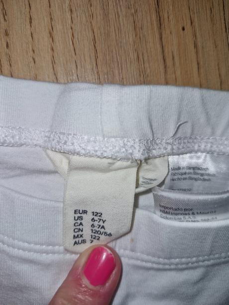 Biele leginy 3/4, h&m,122