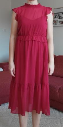 Bordové spoločenské šaty v.m-l, l