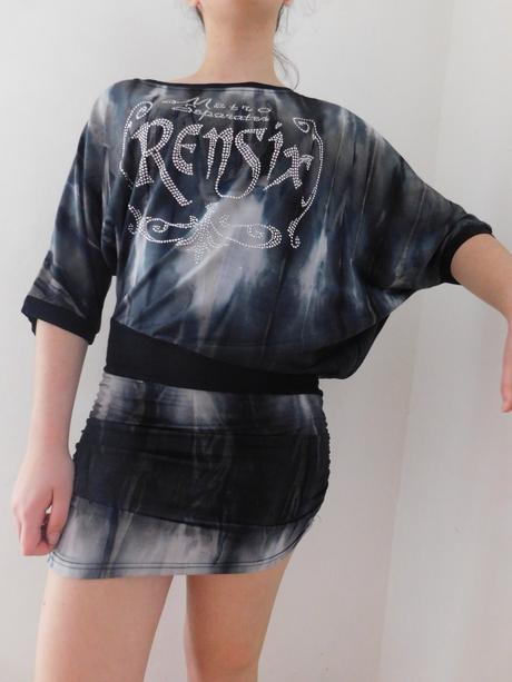 Tunika -mini šatky, s