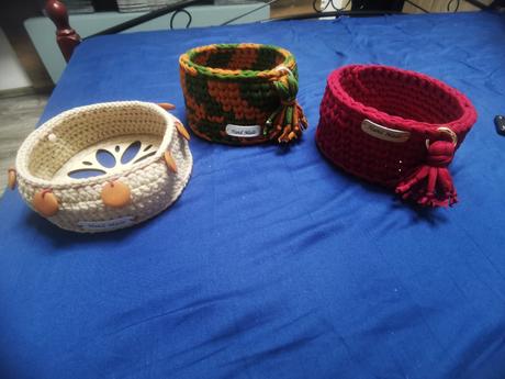 Košík oranžovo zelený, 