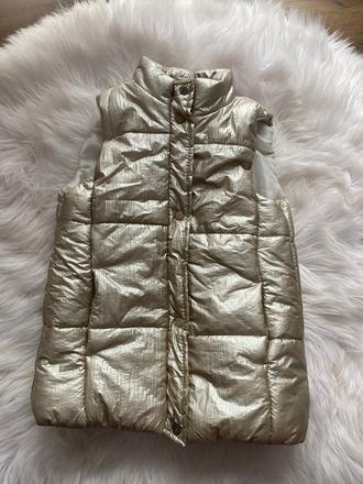 Zlata zateplená vesta s vreckami, pepco,122