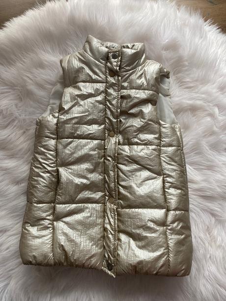 Zlata zateplená vesta s vreckami, pepco,122