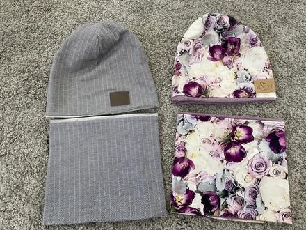 Set čiapka + nakrčník dvojvrstvová 23cm, 80