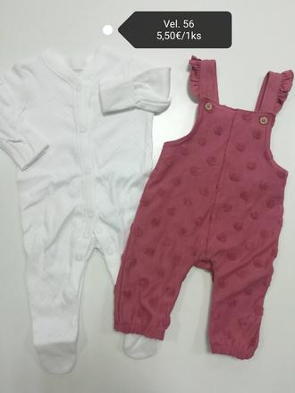 Ružové tepláky na traky s volánikmi, 56