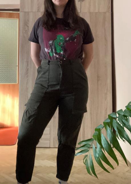 Nohavice bavlnene, h&m,42