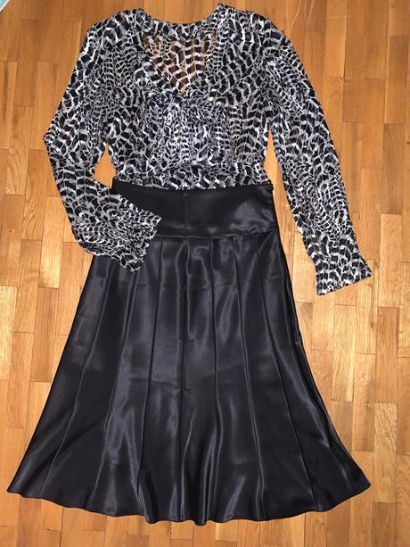 Čierna saténová sukňa, m