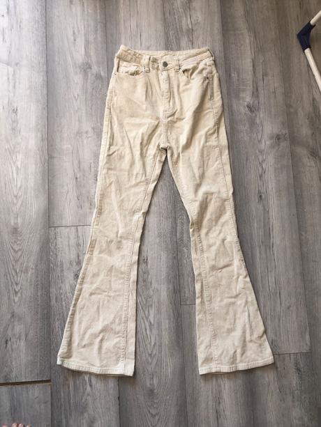 Menčestrové zvonové nohavice, xs