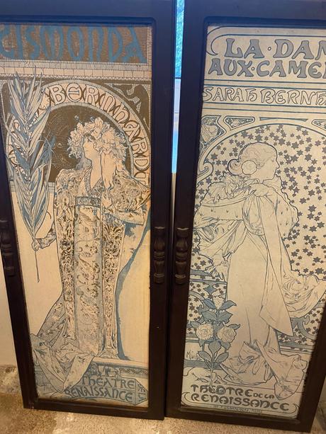 Alfonz mucha 4 staré krásne väčšie secesné obrazy, 