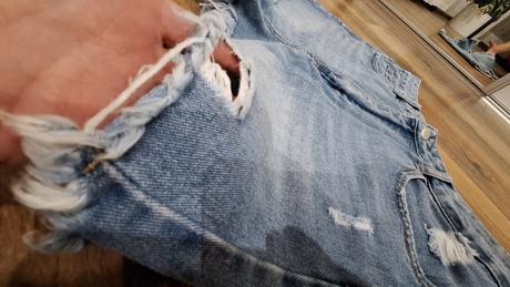 Riflove kratasy sortky deravé vel 36/38, m