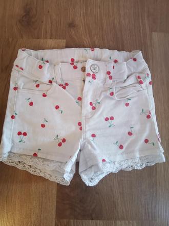 Čerešničkove riflové kraťasky, h&m,110
