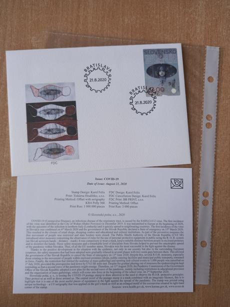 Pamätná poštová obálka covid,