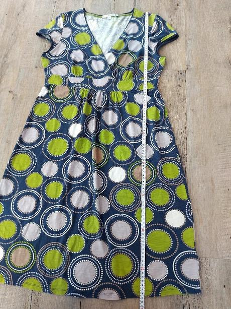 Modrozelené letné šaty boden, 40