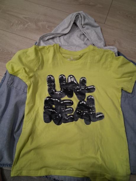 Chlapcenska dzinsova kosela s kapucnou a trrickom, 164