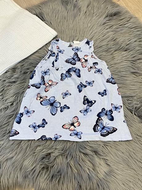 Dievčenské šaty s motýľmi h&m (80), h&m,80