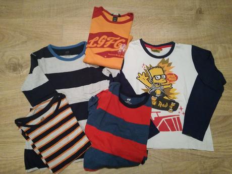 Tričká s dlhými rukávmi, h&m,128