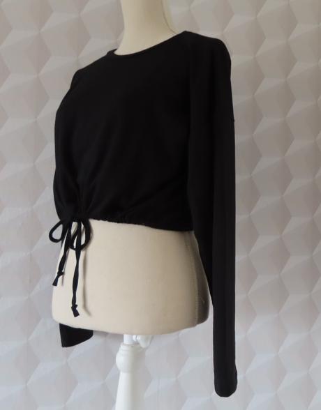 Čierny croptop fischerfield, veľ.l, l