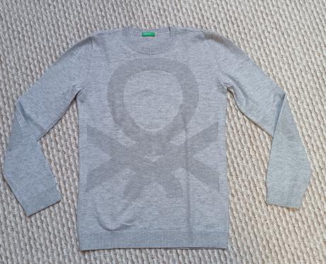 Šedý chlapčenský pulover united colors of benetton, 152
