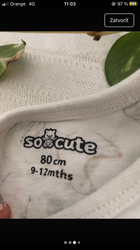 Body pre bábätko/ bavlnené body, 80