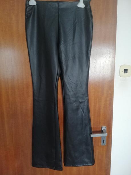 Koženkové zateplené nohavice, c&a,176