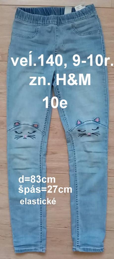 Rifle dievčenské 2ks veĺ.140, h&m,140