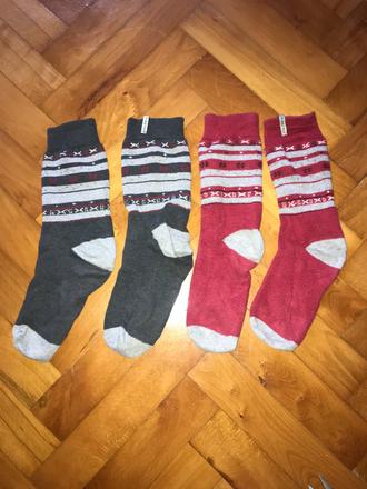 2 páry - hrubé ponožky, 38
