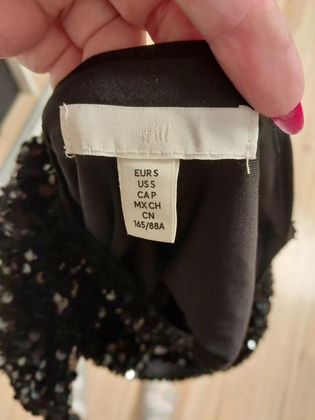 Flitrové šaty, h&m,s