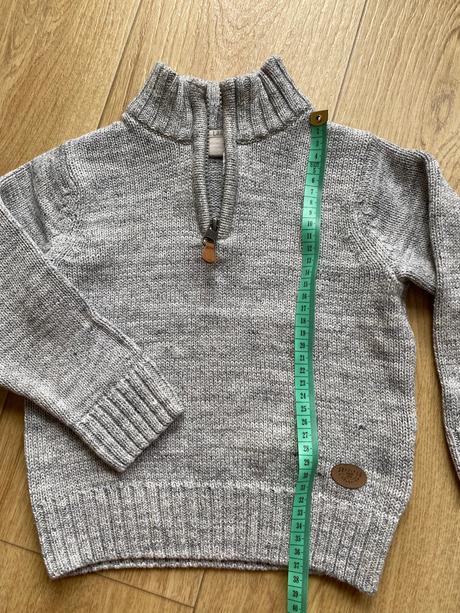 Svetrik na zips veľmi pekný, h&m,98