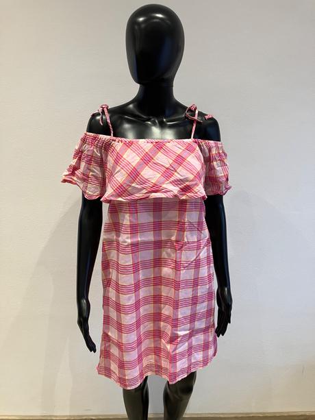 Ružové kockované šaty fb sister (s), s