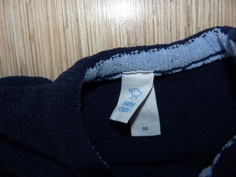 Modry teply svetrik s medvedikom,c and a,86, c&a,86