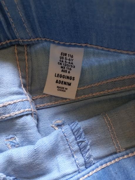 Dievčenské rifle, h&m,116