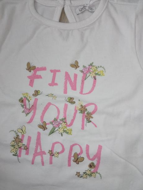 Dievčenské biele tričko s tylom overkids (68), 68