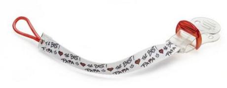 Bibi šnúrka na cumlík papa is the best s klipsou c,