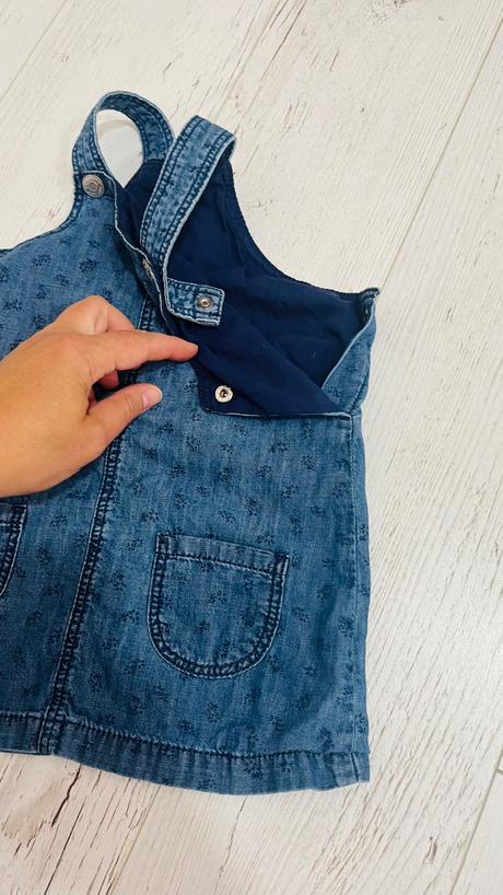 Riflove šaty a kraťasy 86, h&m,86