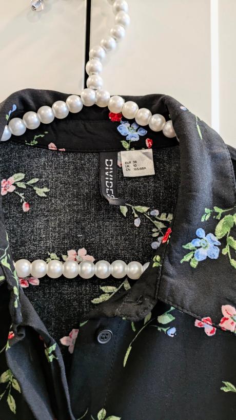 Kvietkované košeľové šaty h&m, h&m,m