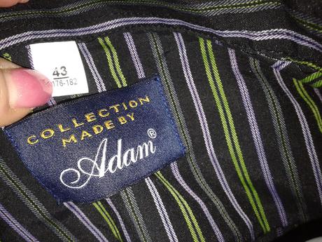 Čierna pánska košeľa zn. adam s  pásmi veľ. 43, 43