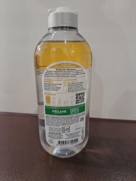 Micelárna voda na vodeodolný make-up- 400 ml,