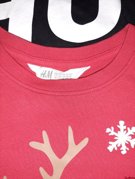 Vianočné tričko h&m 122/128, h&m,128