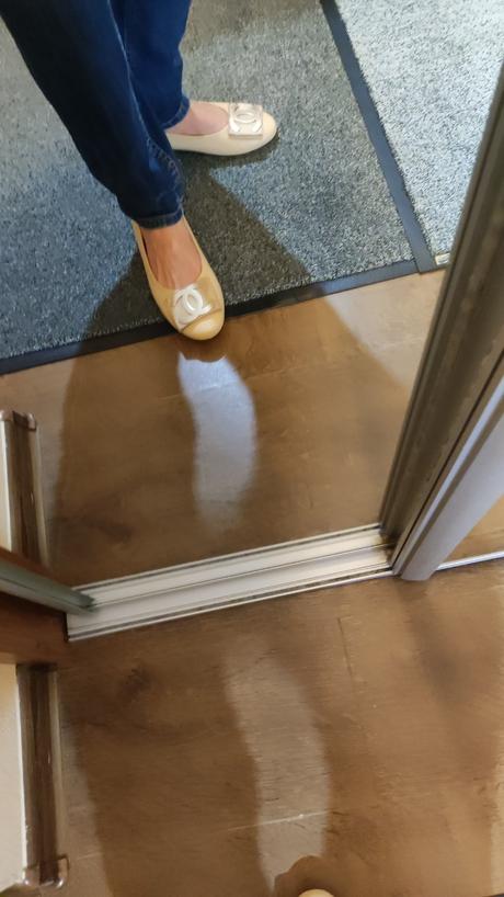 Dámske kožené balerínky, 39