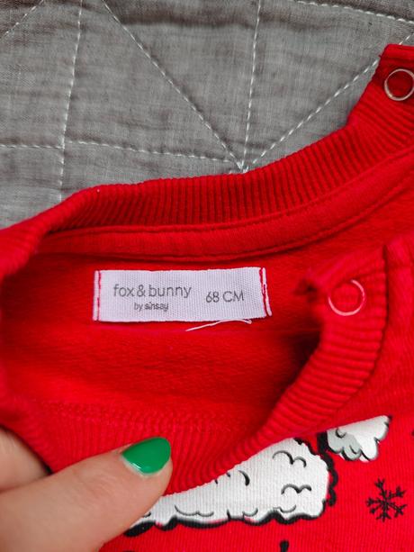 Vianočná mikina, fox & bunny,80