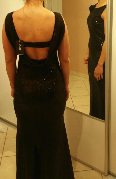 Spolocenske dlhe cierne saty,velkost-s, s