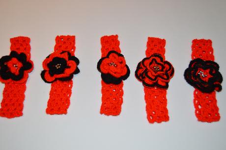 Módne čelenky s kvetom,