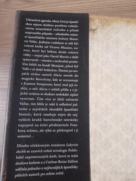 Carlos ruiz zafón - labyrint duchů,